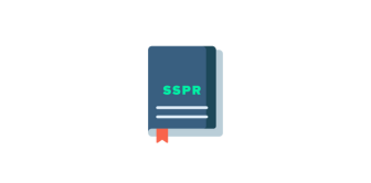 Illustration of a closed book with a blue cover, featuring the letters 
